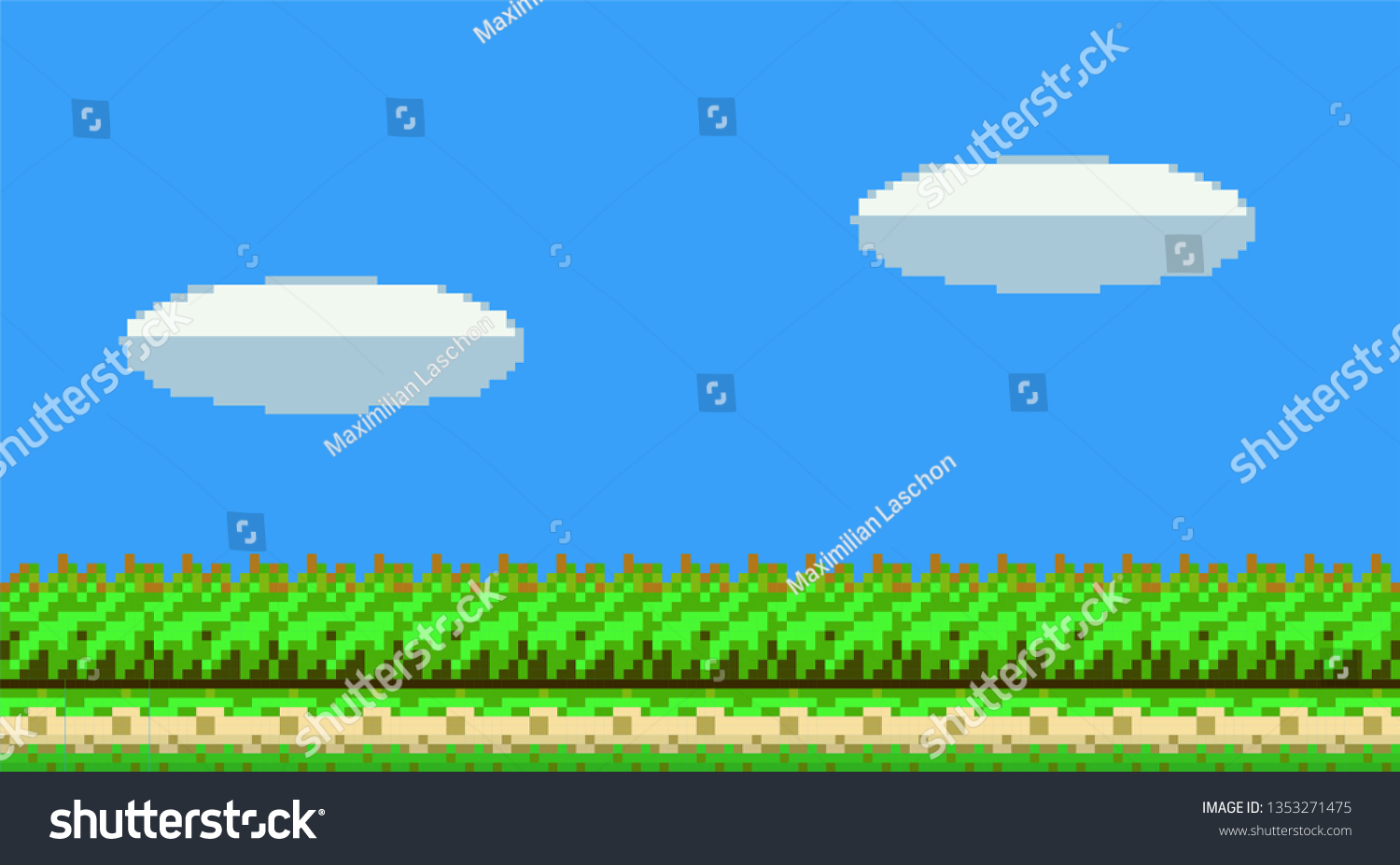 2d Pixel Art Retro Game Assets Stock Vector (Royalty Free) 1353271475 ...