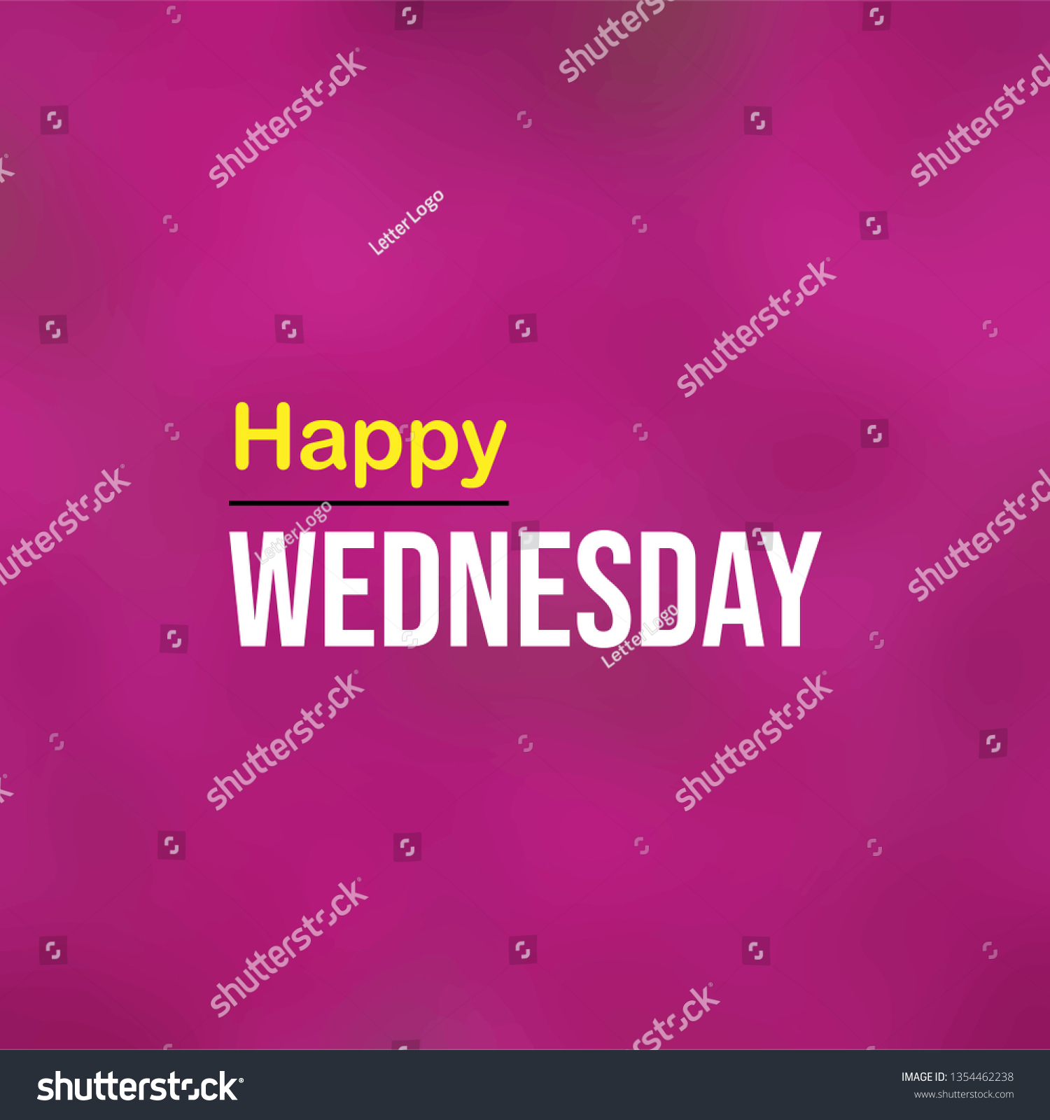 Happy Wednesday Life Quote Modern Background Stock Vector (Royalty Free ...