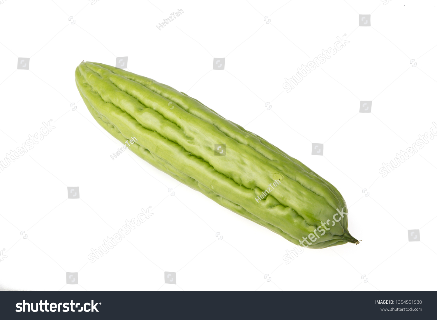 Bitter Gourd Isolated On White Background Stock Photo 1354551530 ...