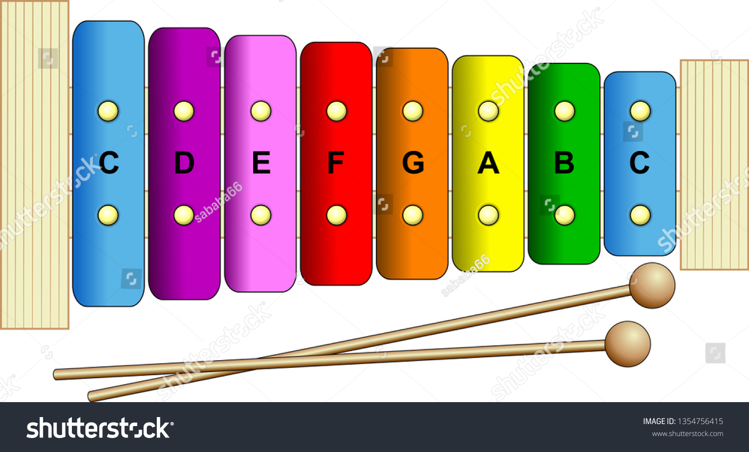 colored xylophone