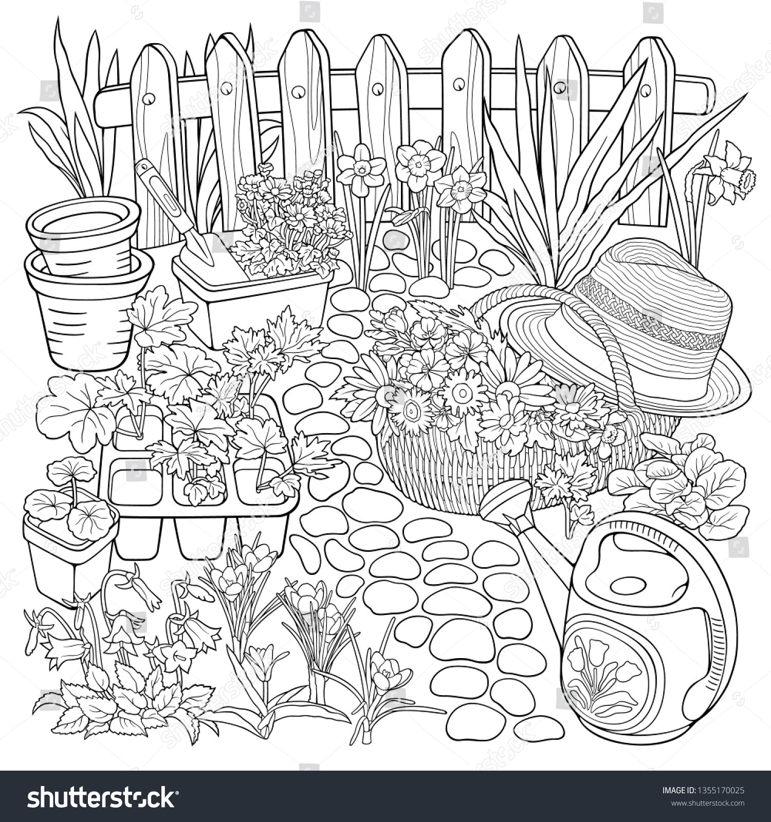 Gardening Hand Drawn Vector Doodles Illustration Stock Vector (Royalty ...