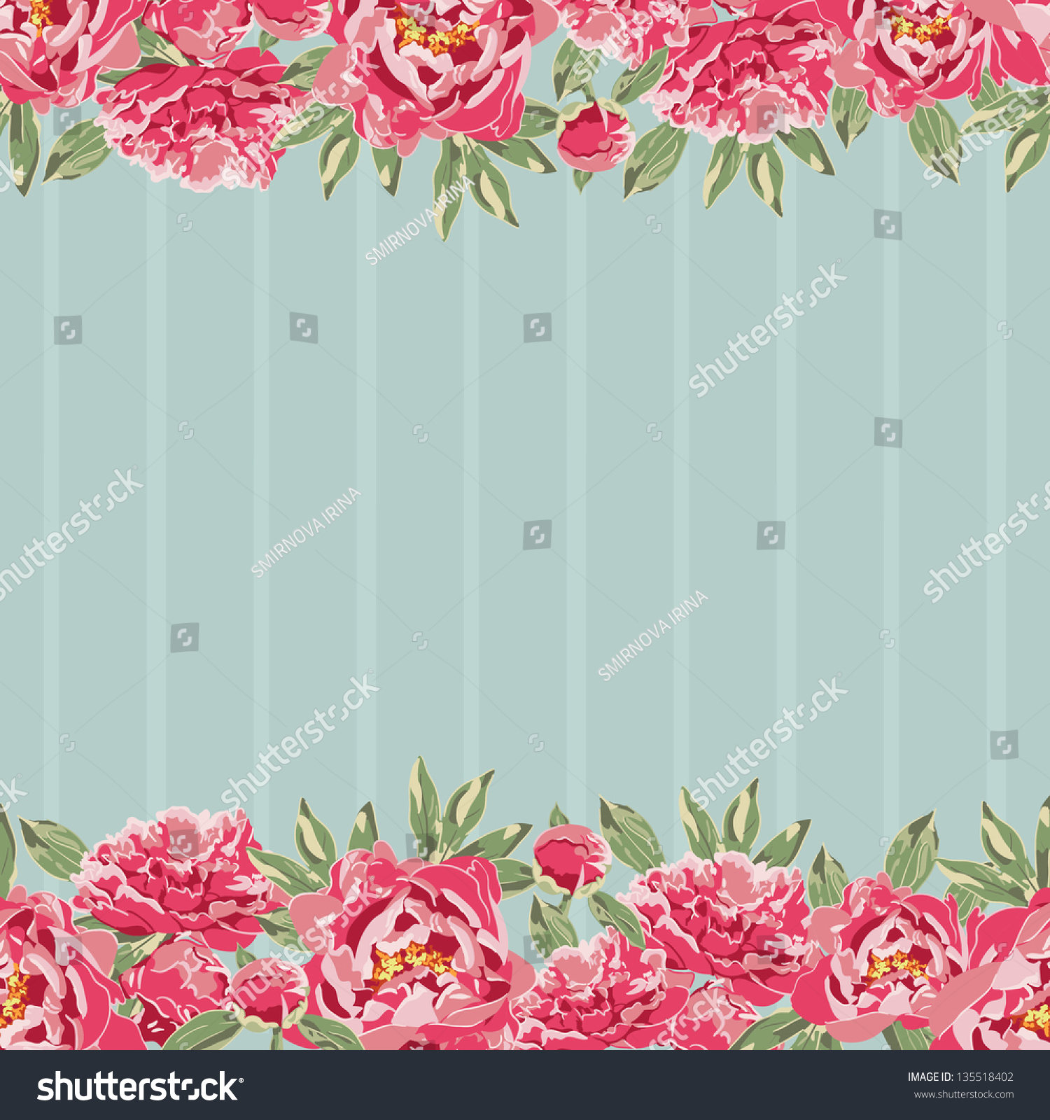 Vintage Frame Flowers Vector Retro Background Stock Vector (Royalty ...