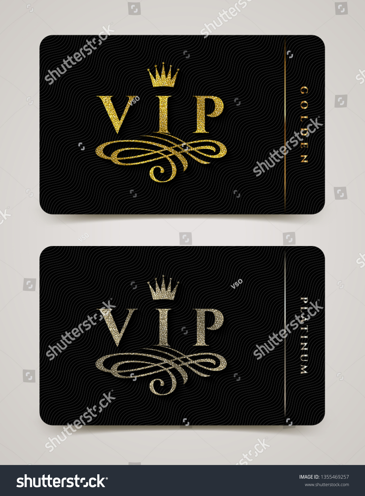 Golden Platinum Vip Card Template Type Stock Vector (Royalty Free ...