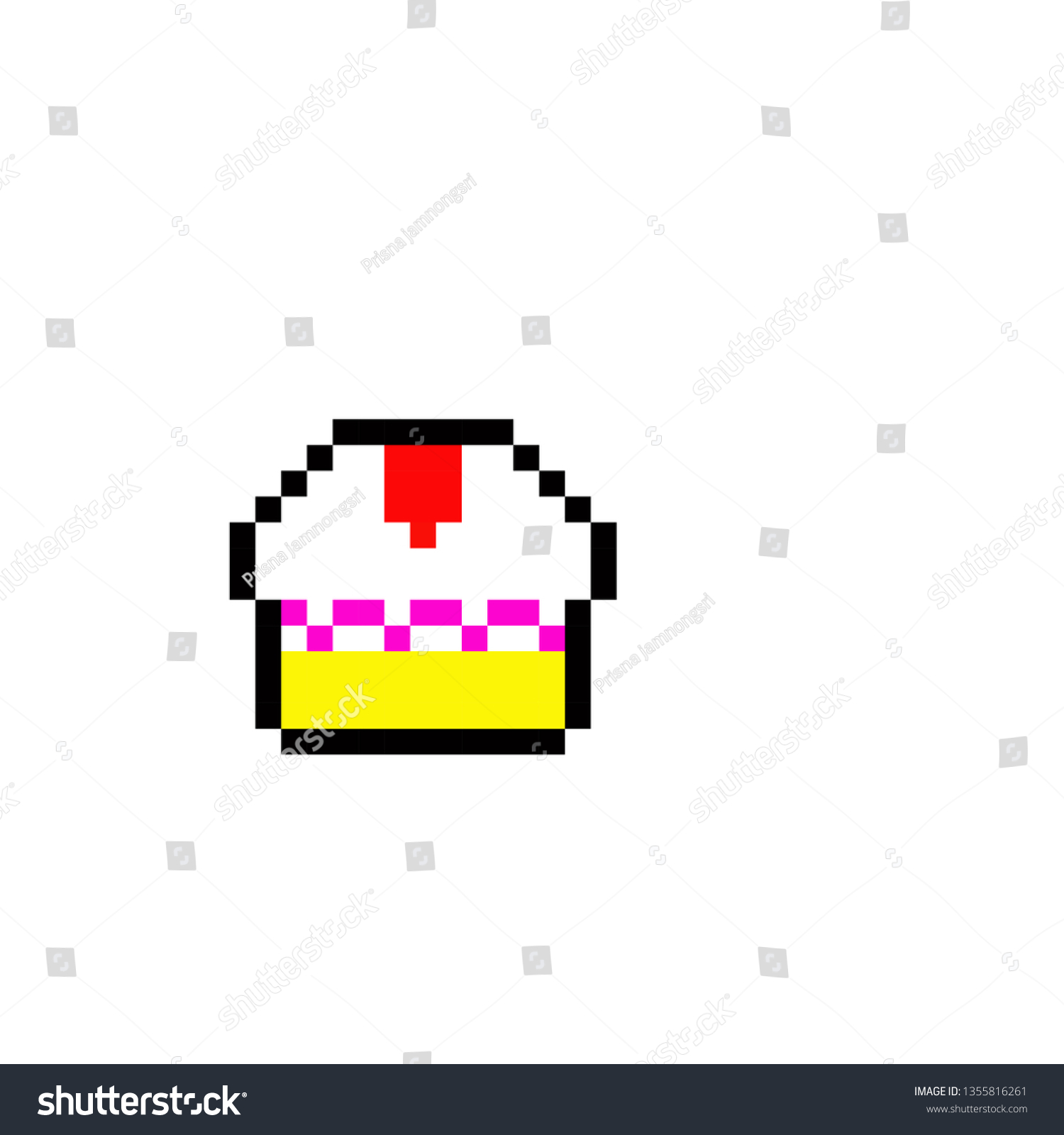 Pixel Art Cake Stock Vector (Royalty Free) 1355816261 | Shutterstock