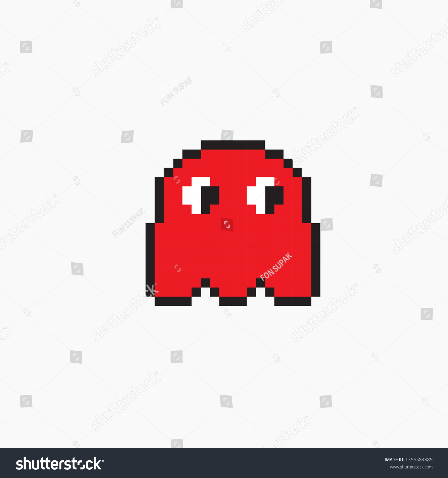 Pixel Art Cartoon Stock Vector (royalty Free) 1356584885 