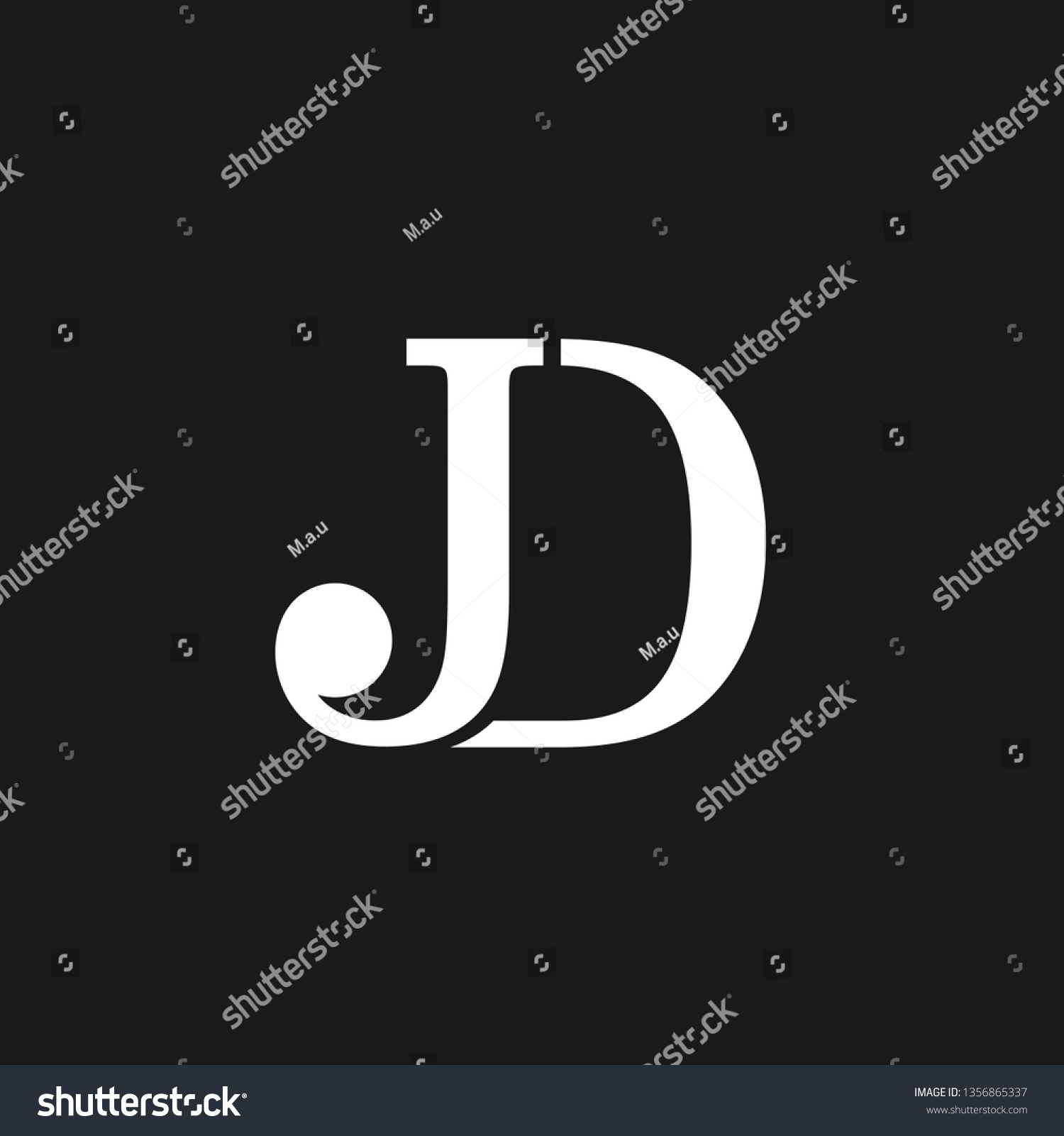 J D Letters Stock Vector (Royalty Free) 1356865337 | Shutterstock