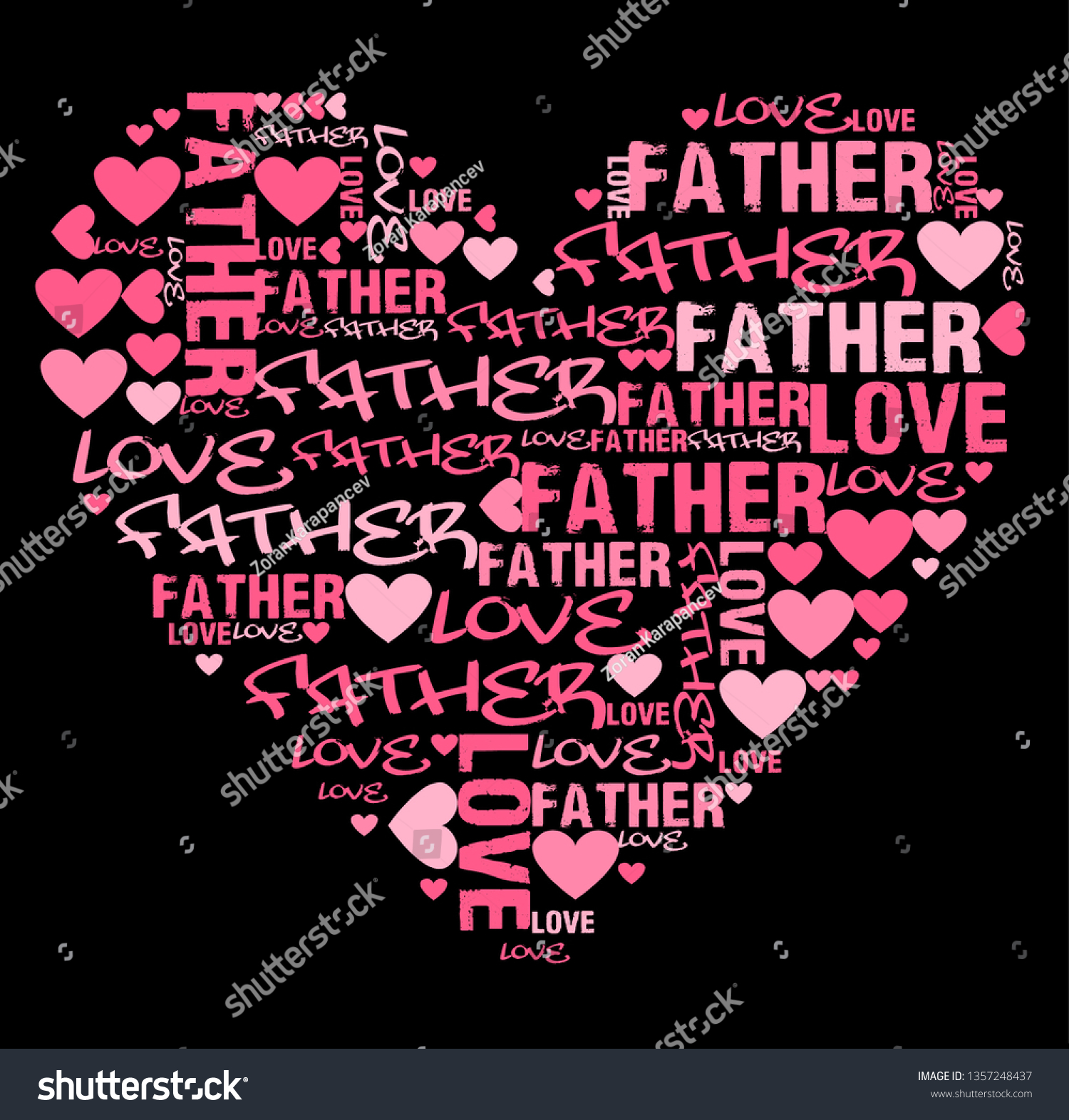 Love Father Word Cloud Concept Shape Stock Illustration 1357248437 ...