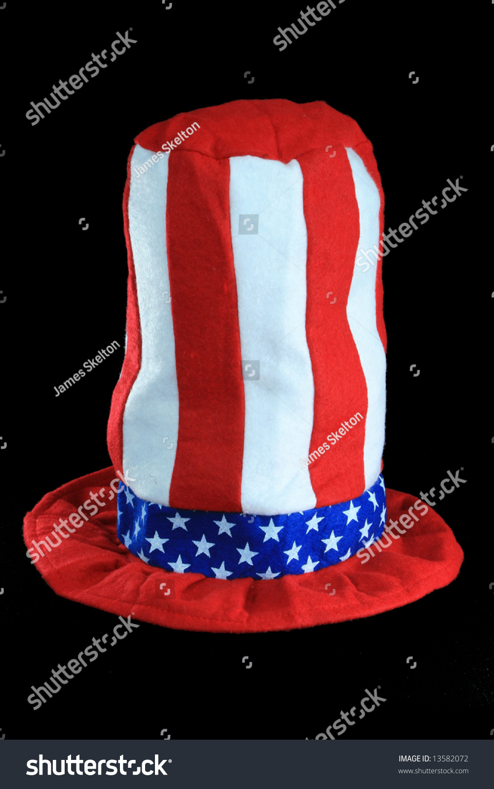 red white blue top hat