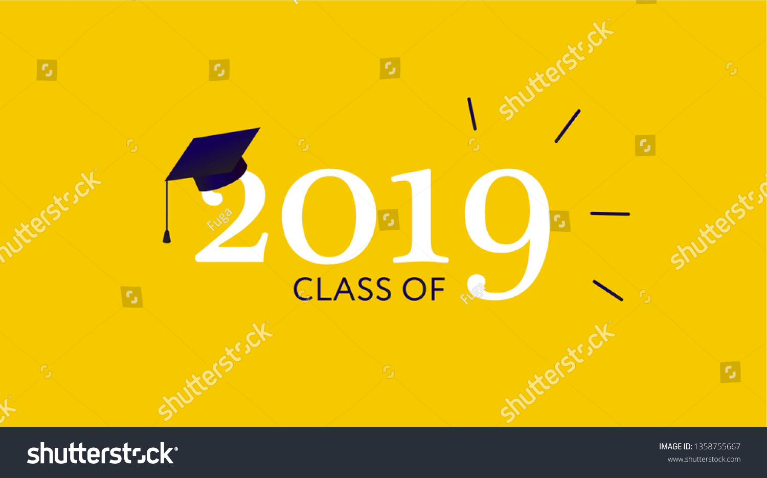 Class 2019 Vector Illustration Graduation Logo Stock Vector (Royalty ...