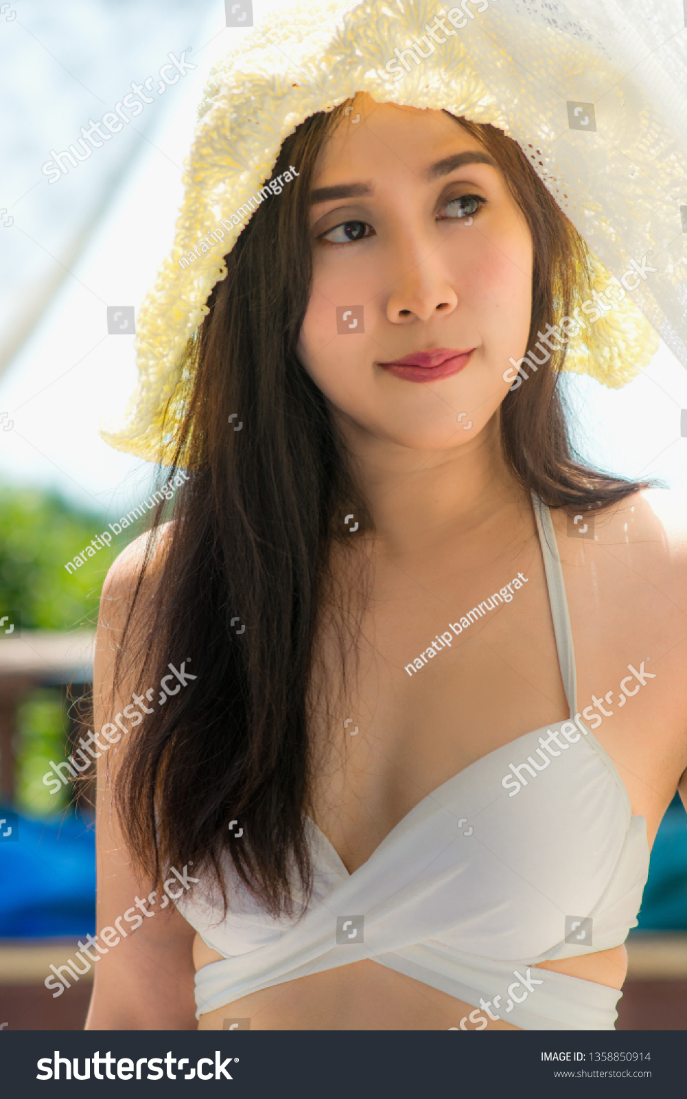 Thai Woman Swimsuit Fashion Portrait
