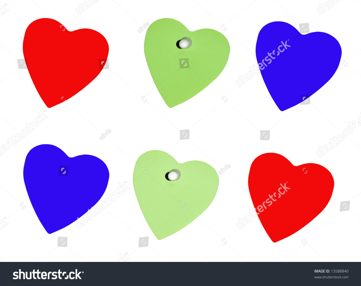 6 Empty Notes Form Heart Isolated Stock Photo 13588840 | Shutterstock