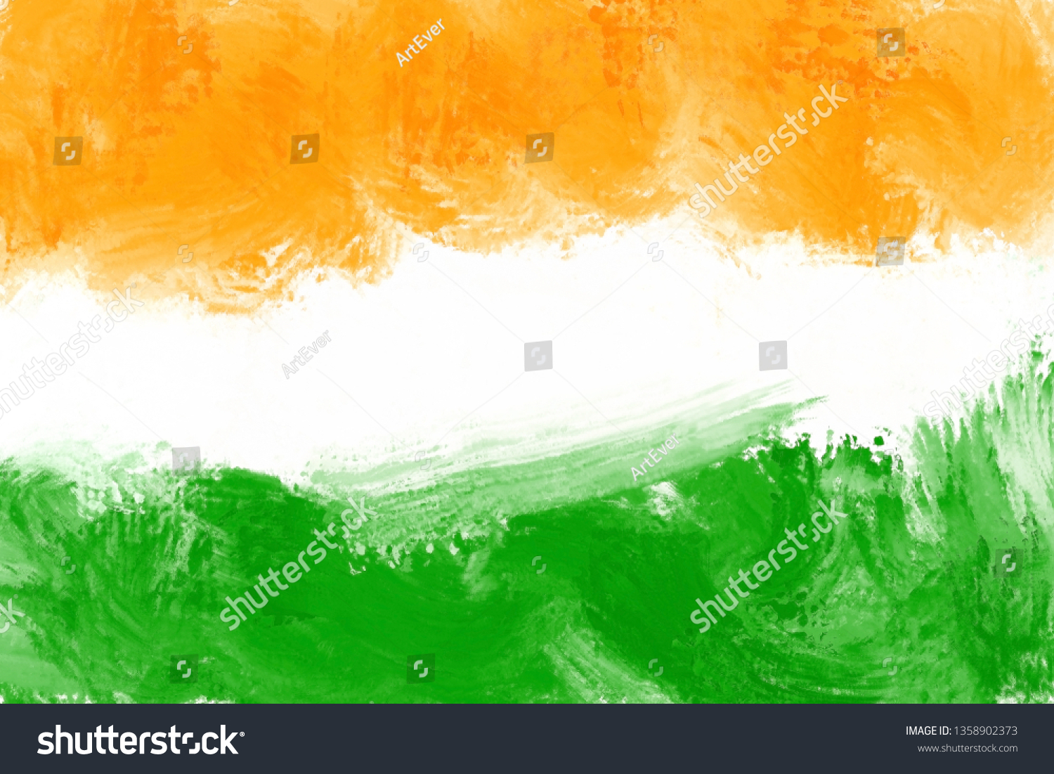 Painted Illustration Indian Flag Colors Background Stock Illustration ...