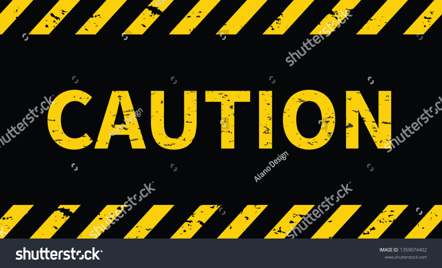 Caution Tape Black Yellow Line Striped Stock Vector (Royalty Free ...