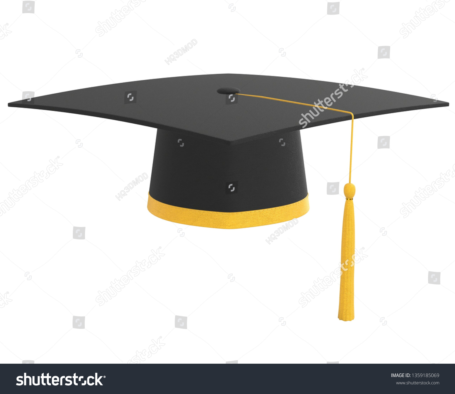 yellow graduation hat