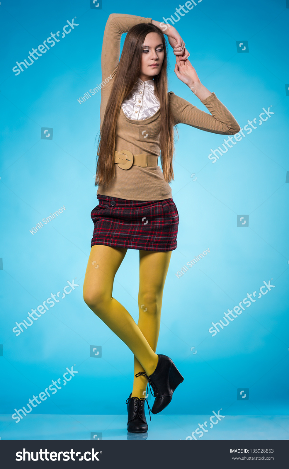 Beautiful Teen Girl Long Straight Hair Stock Photo 135928853 | Shutterstock