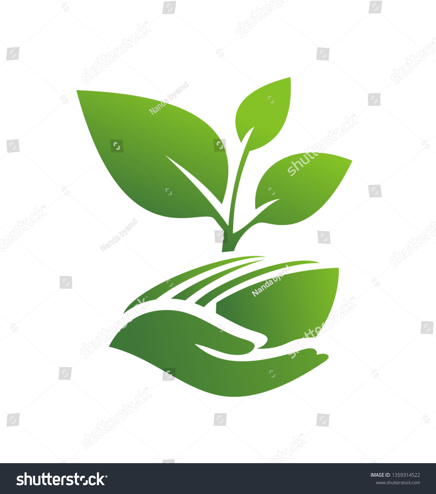 Nature Care Logo Design Concept Stock Vector (Royalty Free) 1359314522 ...