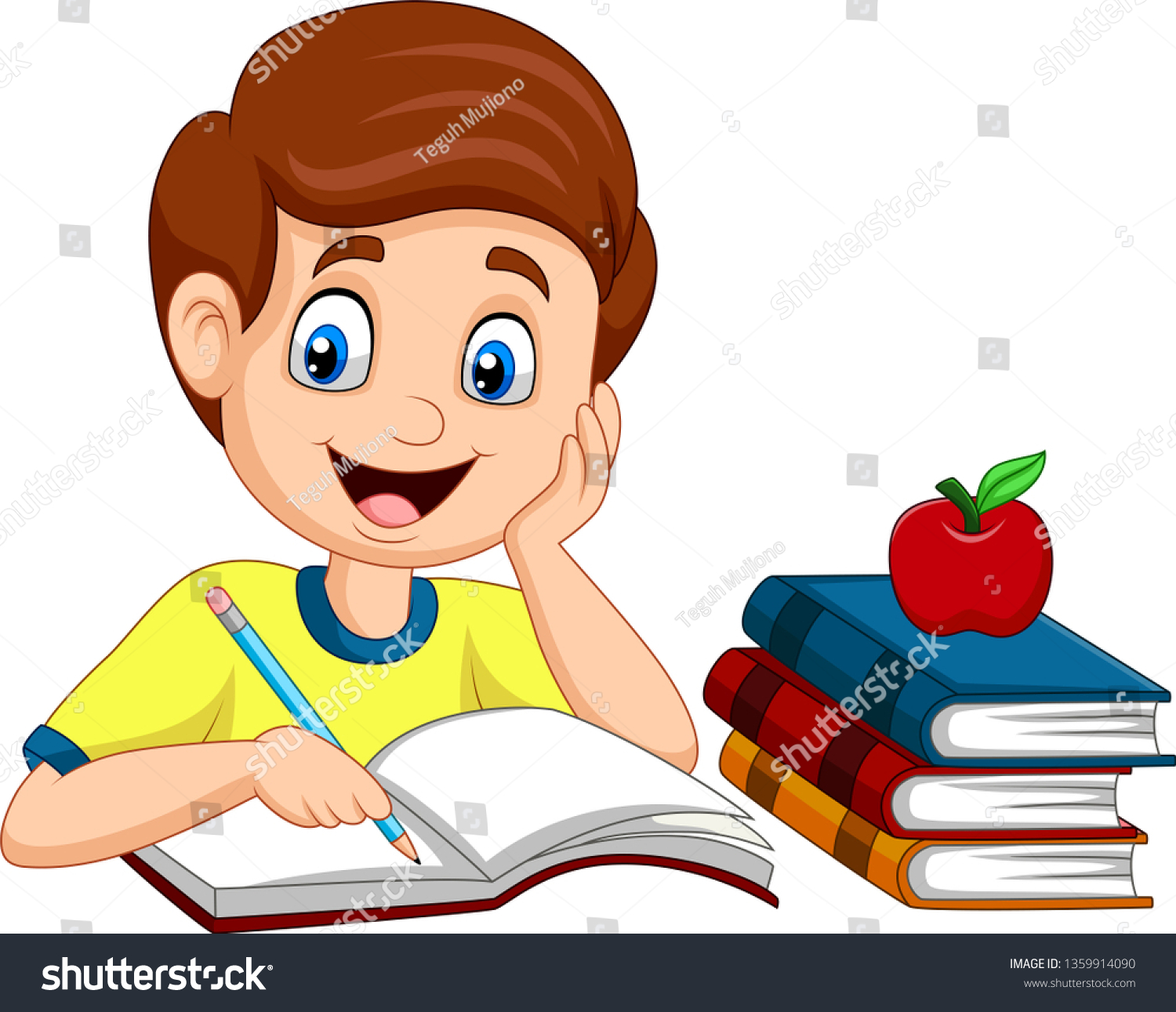 cartoon-little-boy-studying-stock-vector-royalty-free-1359914090