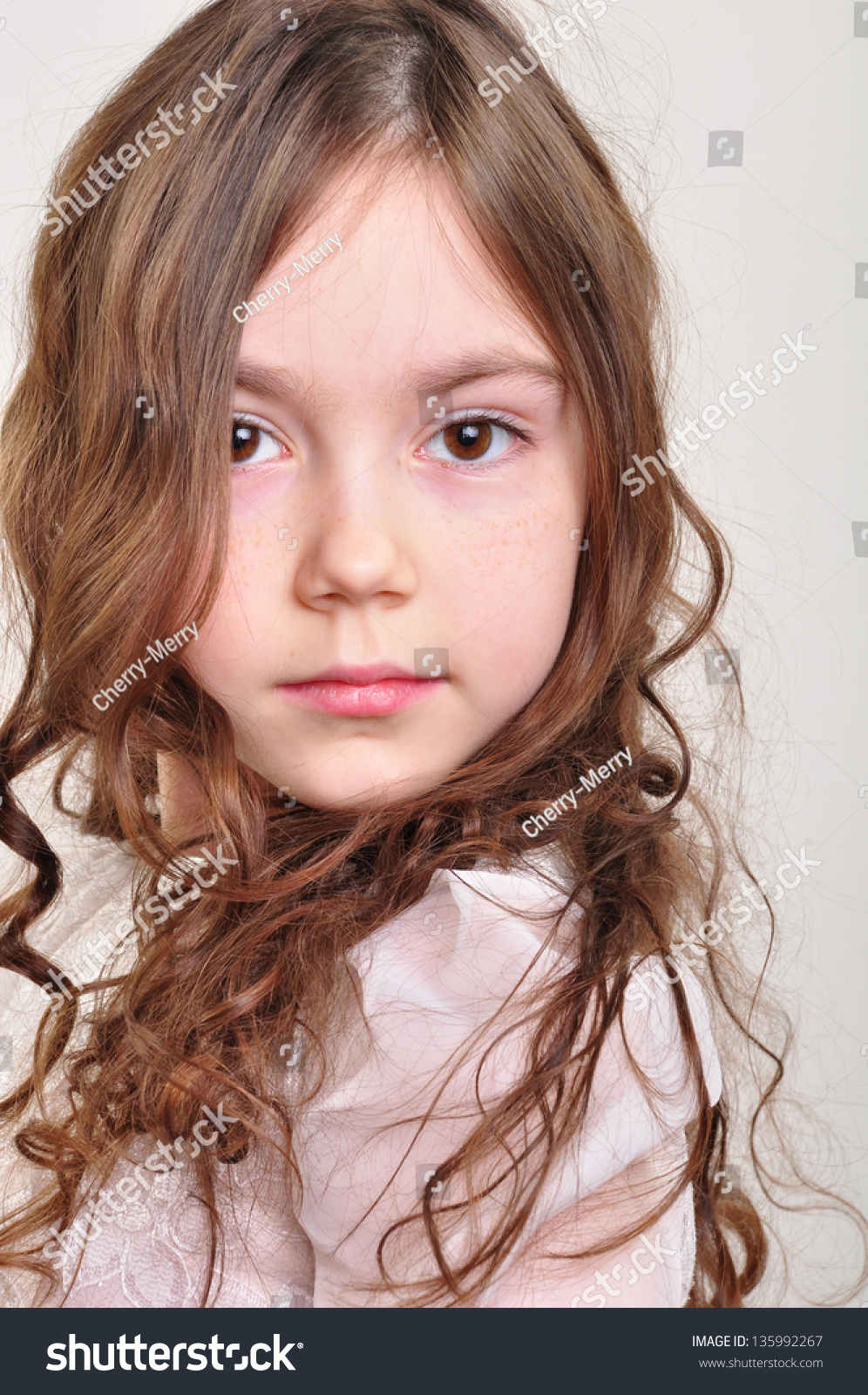 Portrait Pretty 8 Year Old Girl Stock Photo 135992267 Shutterstock