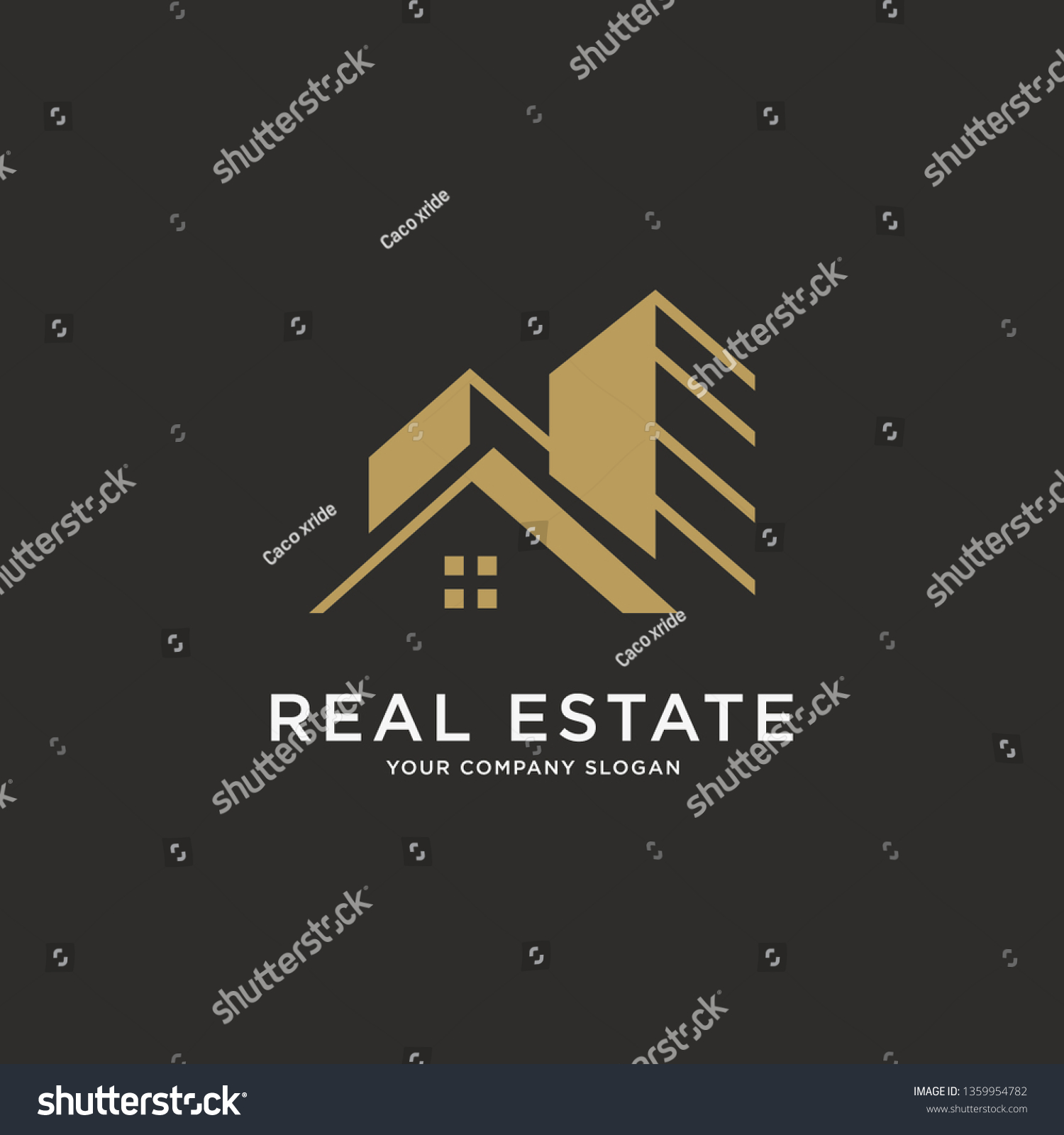 Real Estate Logo Set Creative House Stock Vector (royalty Free 