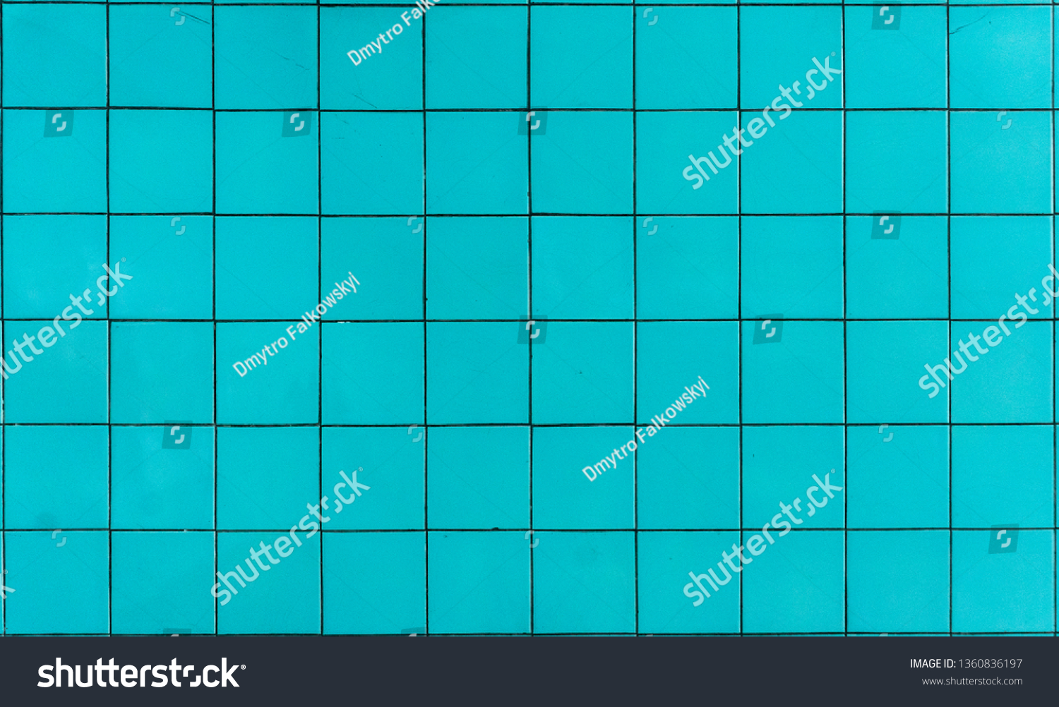 Turquoise Ceramic Tile Texture Stock Photo 1360836197 