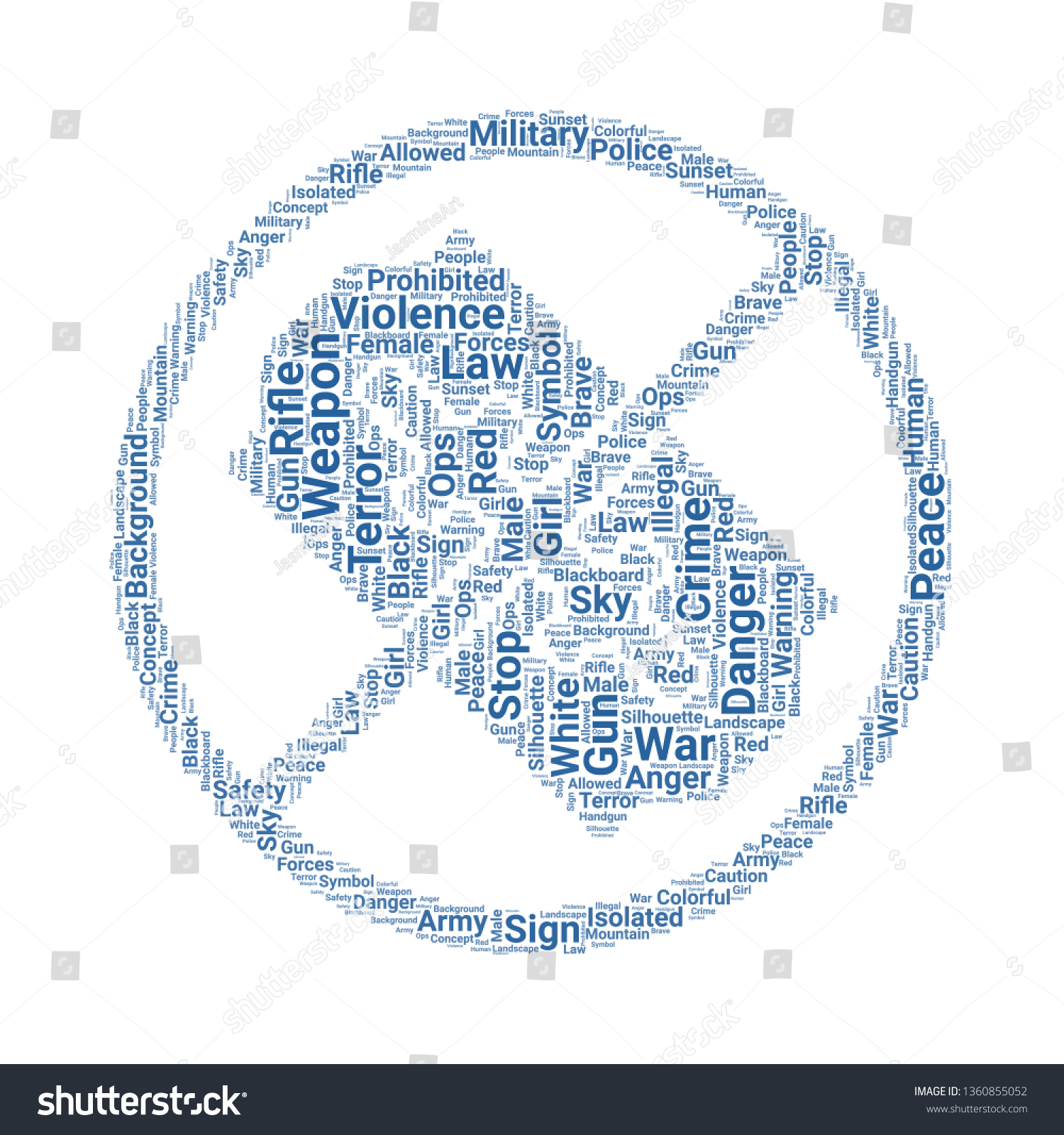 No Weapons Word Cloud Tag Cloud Stock Vector (Royalty Free) 1360855052 ...