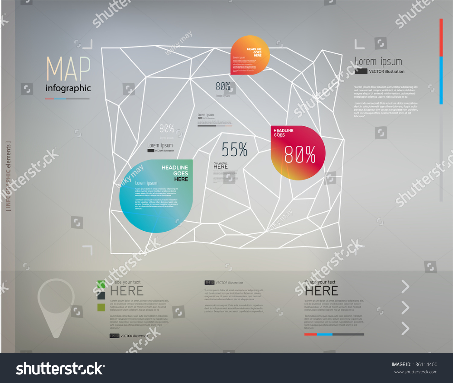 Elements Infographics Geometric Structuremap Structurevector ...