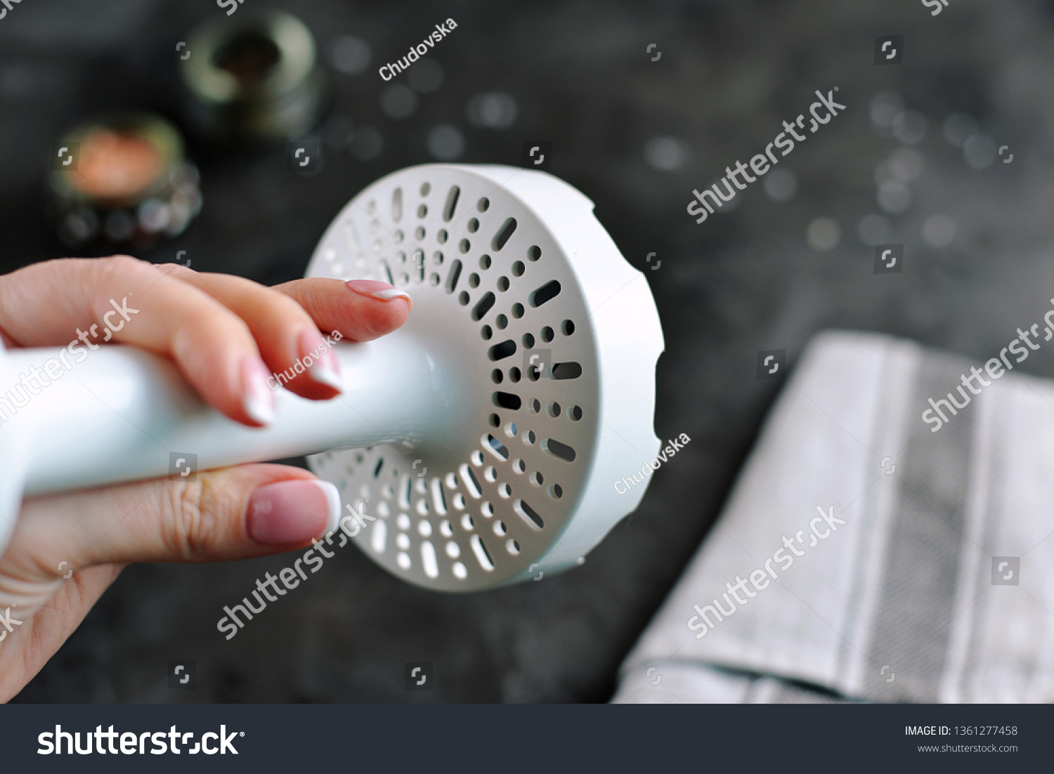 Nozzle Making Mashed Potatoes On Immersion Stock Photo 1361277458