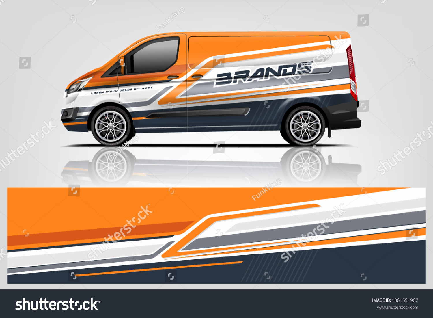 Van Wrap Design Wrap Sticker Decal: vector de stock (libre de regalías ...