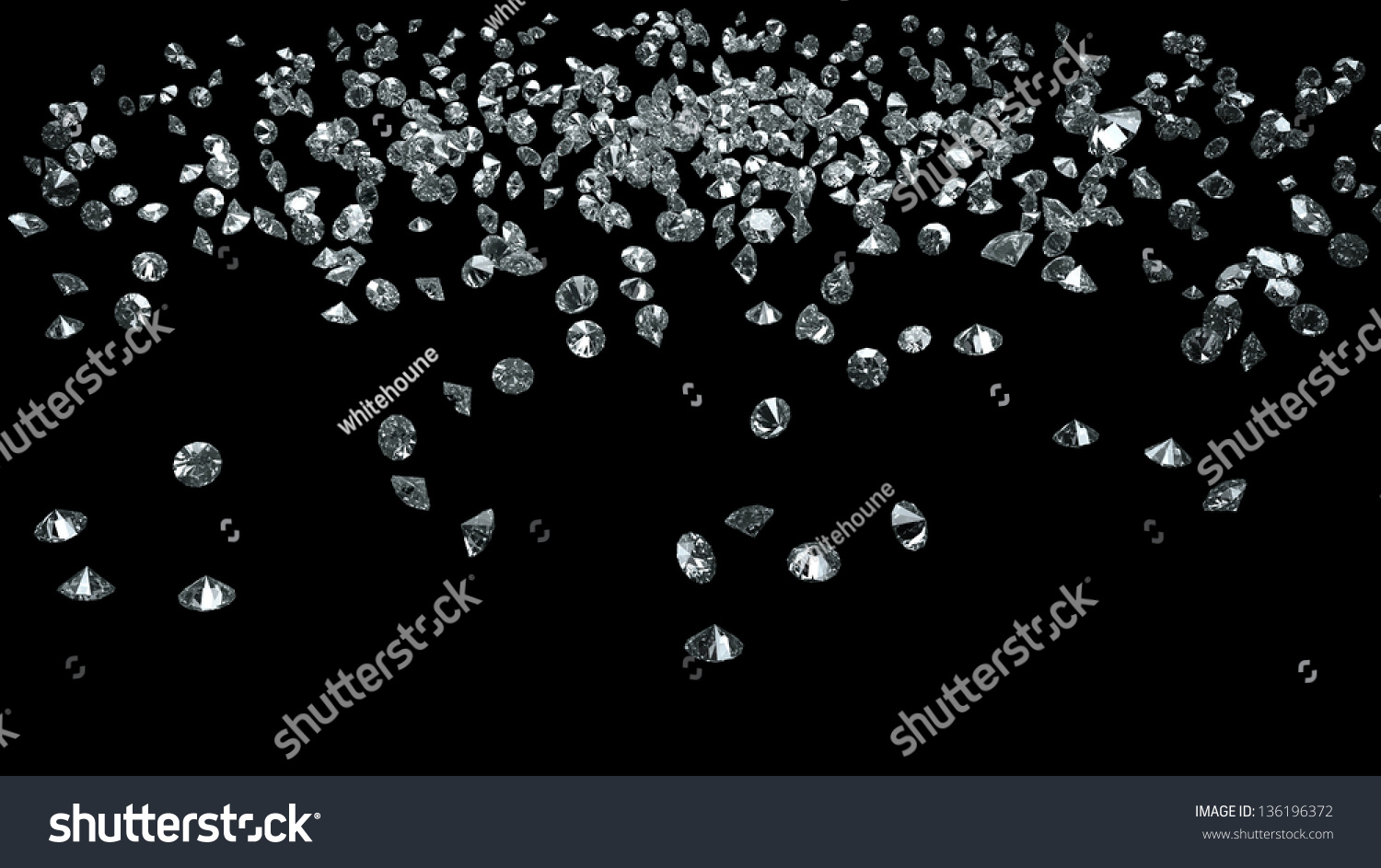 Sprinkle Diamonds On Black Plane Stock Illustration 136196372 ...