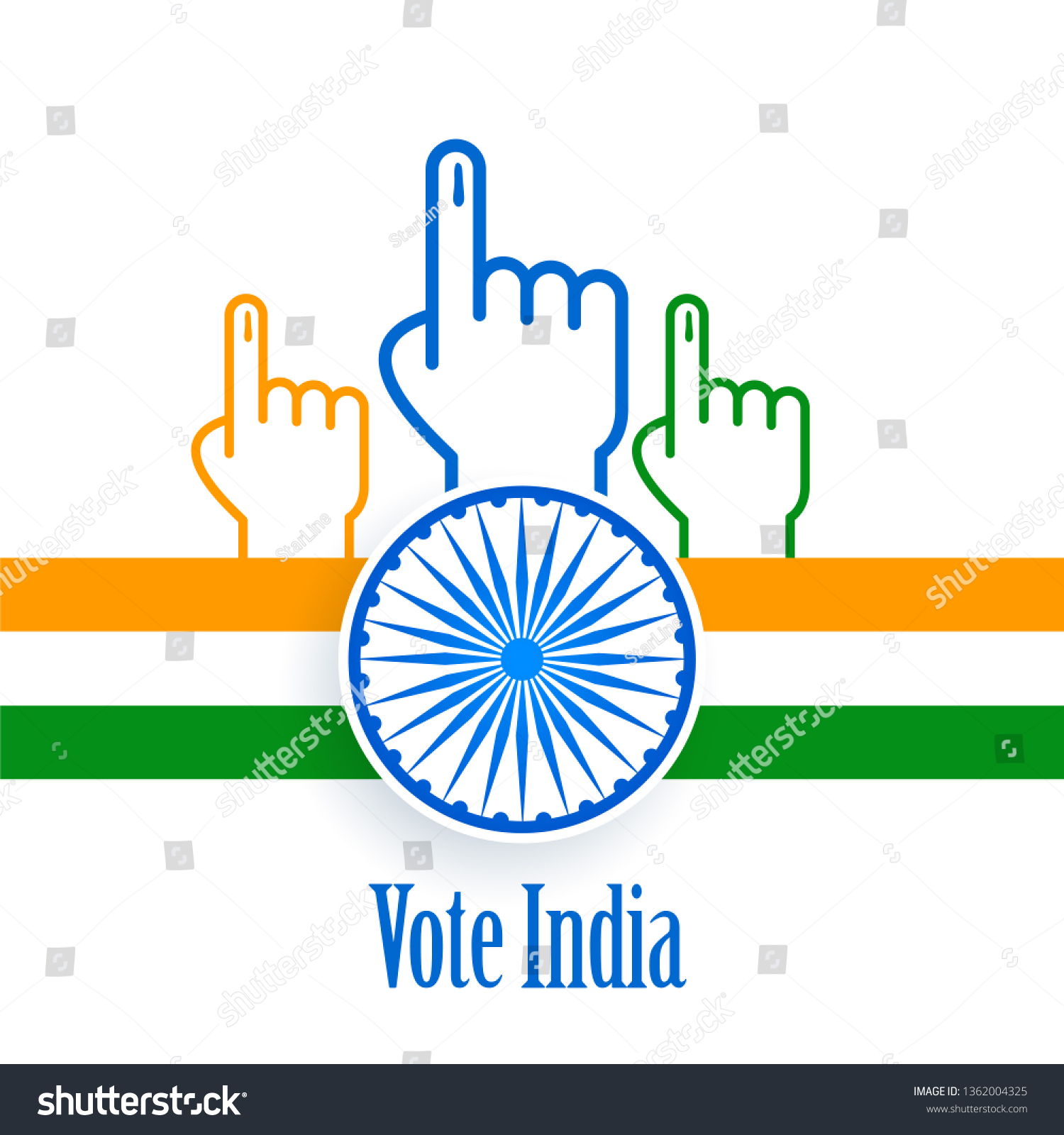 Election Vote India Concept Poster Design Stock Vector (Royalty Free ...