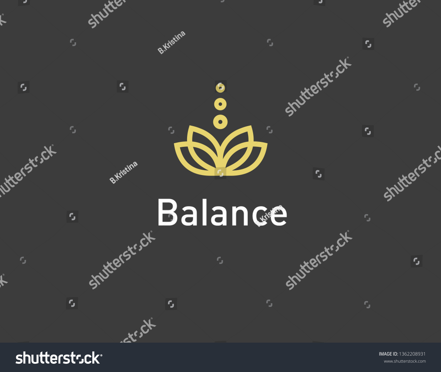 Creative Linear Logo Lotus Flower Spa Stock Vector (Royalty Free ...