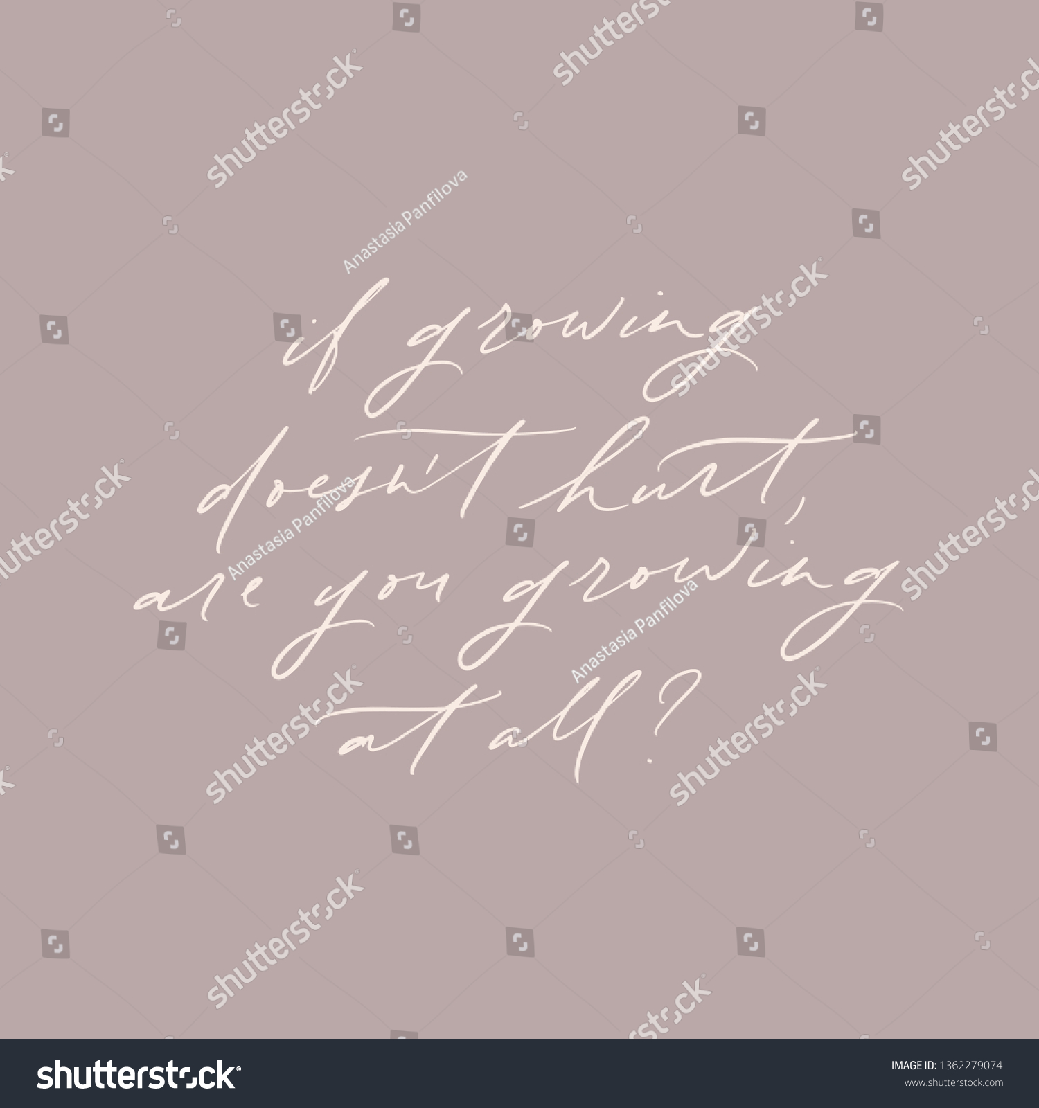 Vector Hand Written Motivational Inspirational Quote Stock Vector