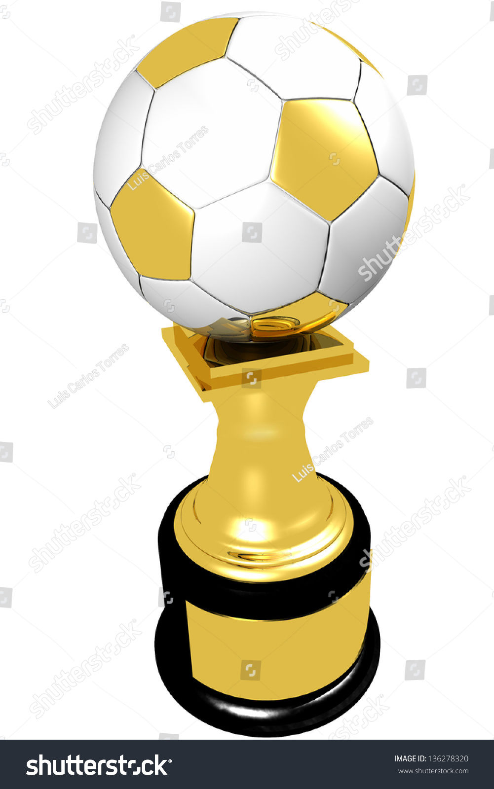 Photo Soccer Trophy 3d Stock Illustration 136278320 | Shutterstock