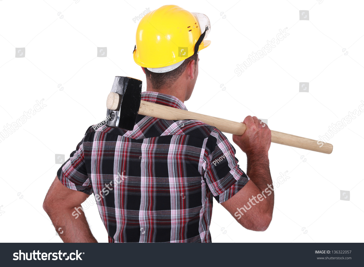 Man Carrying Sledgehammer Stock Photo 136322057 | Shutterstock