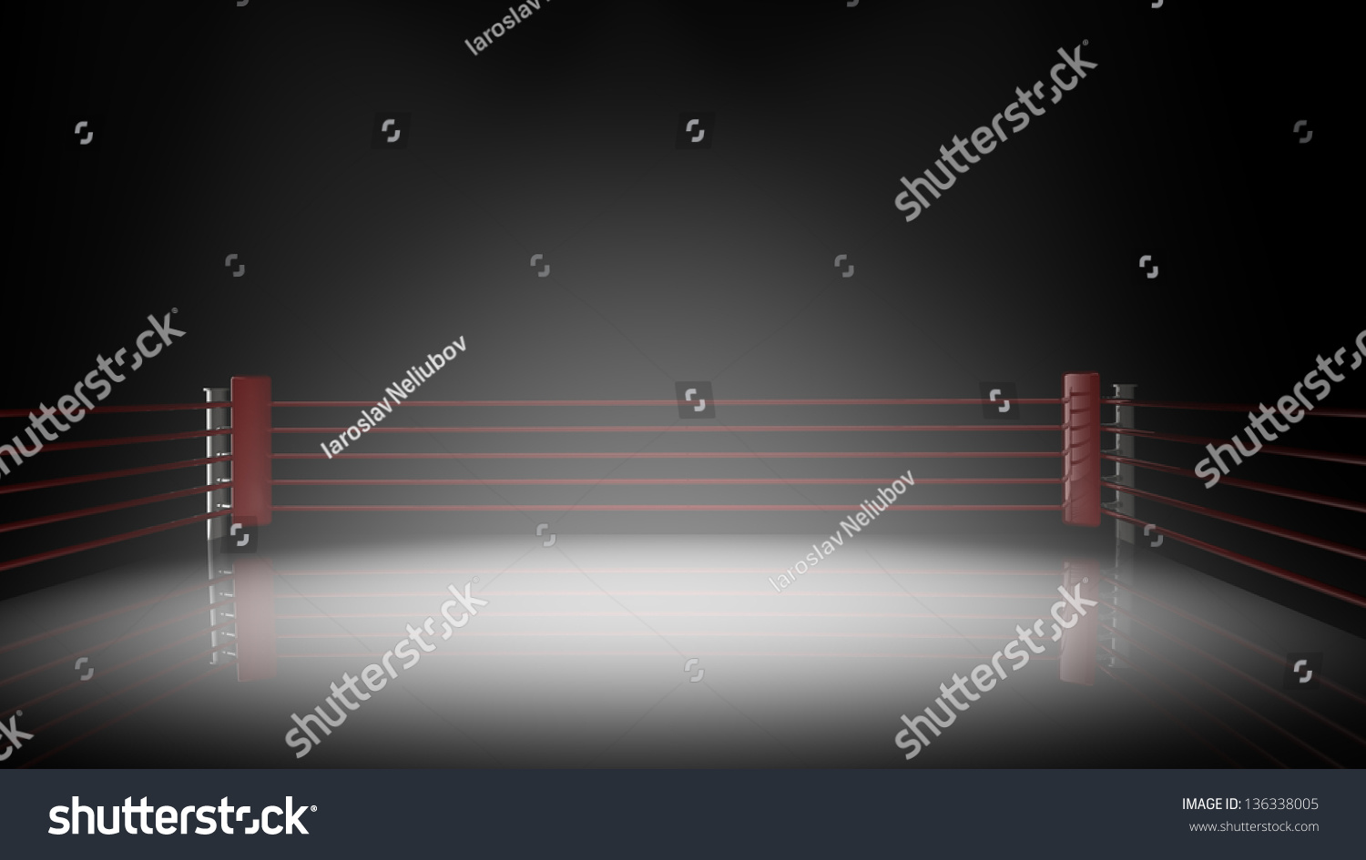 Boxing Ring High Resolution 3d Render Stock Illustration 136338005 ...