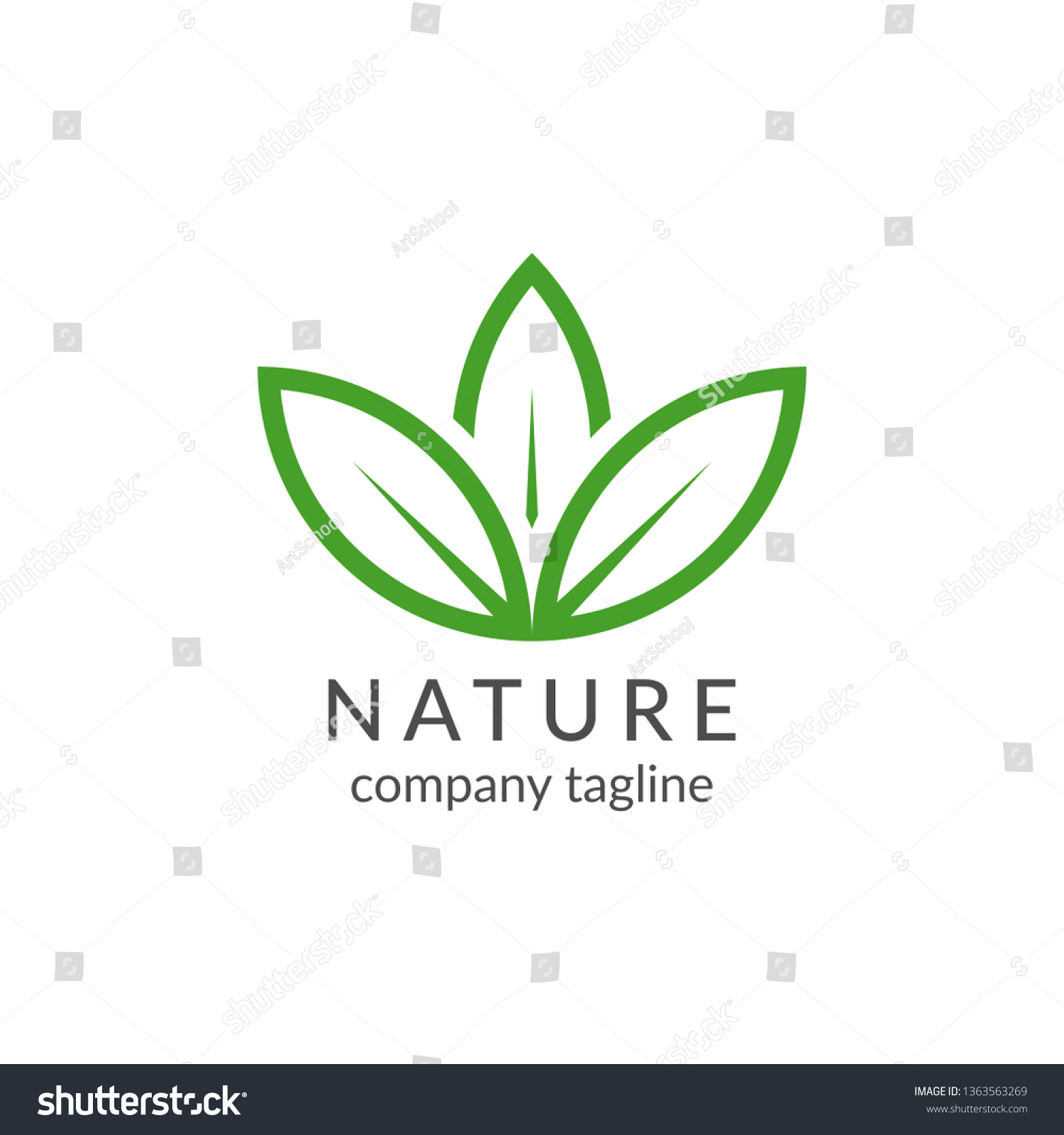 Nature Logo Design Stock Vector (royalty Free) 1363563269 