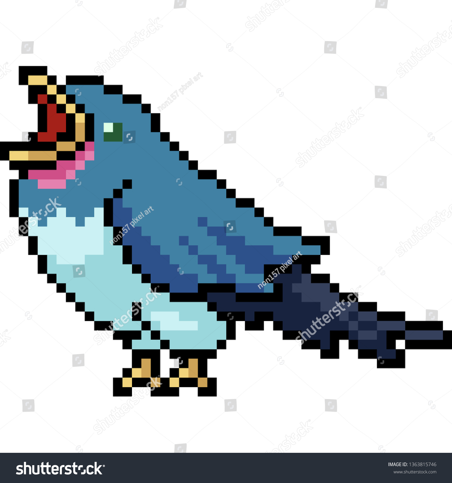 Птица из пикселей