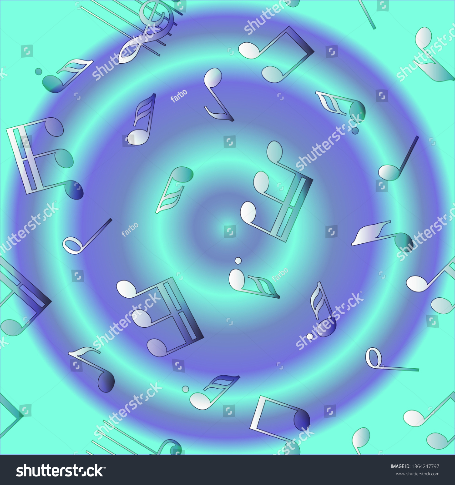 Music Notes Symbols Design Simple Pattern Stock Vector (Royalty Free