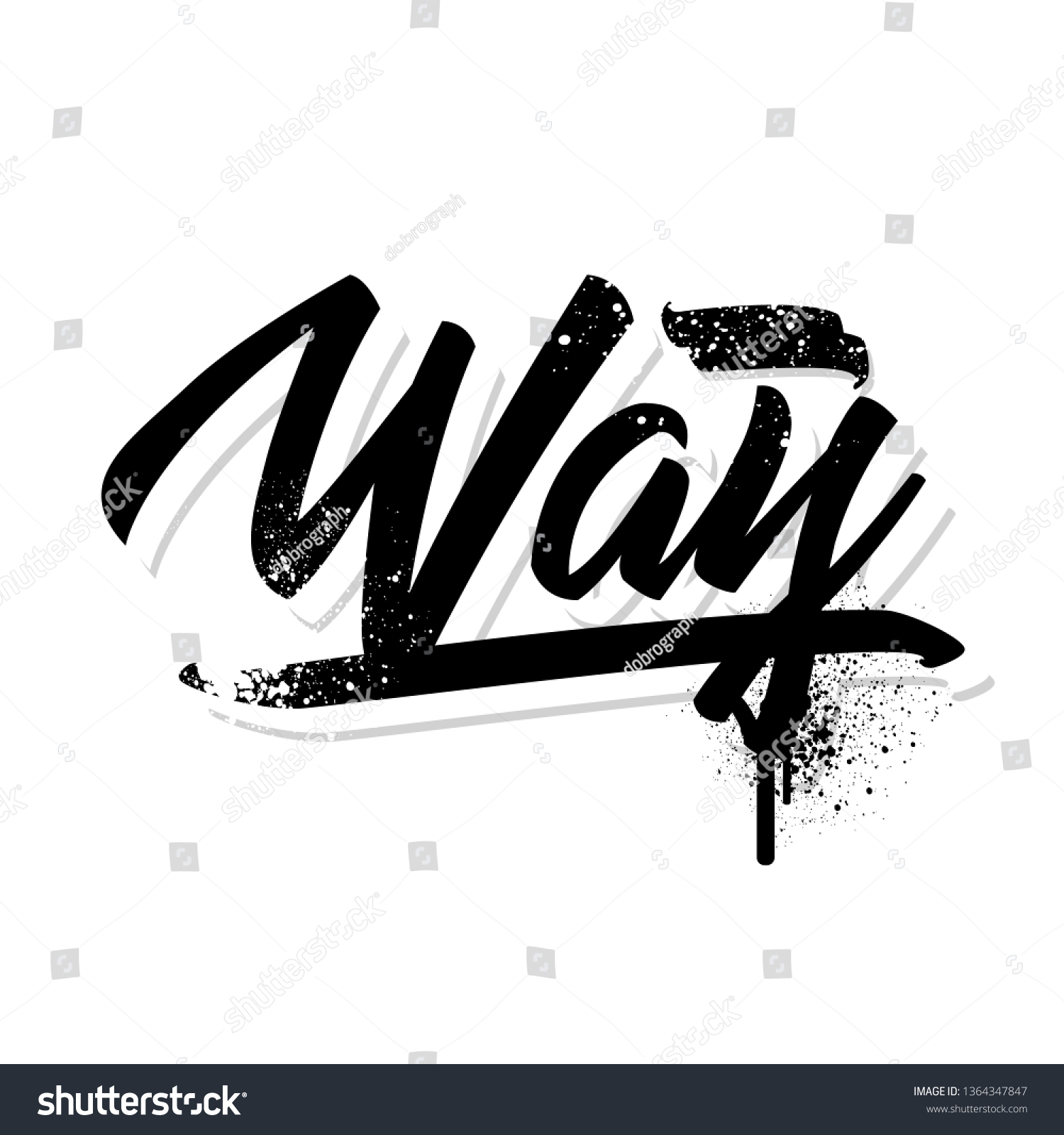 Way Lettering Illustration Stock Illustration 1364347847 | Shutterstock