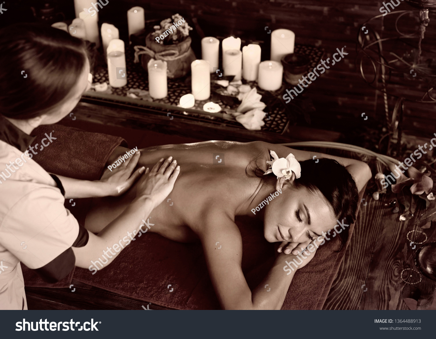 White Girl Massaging