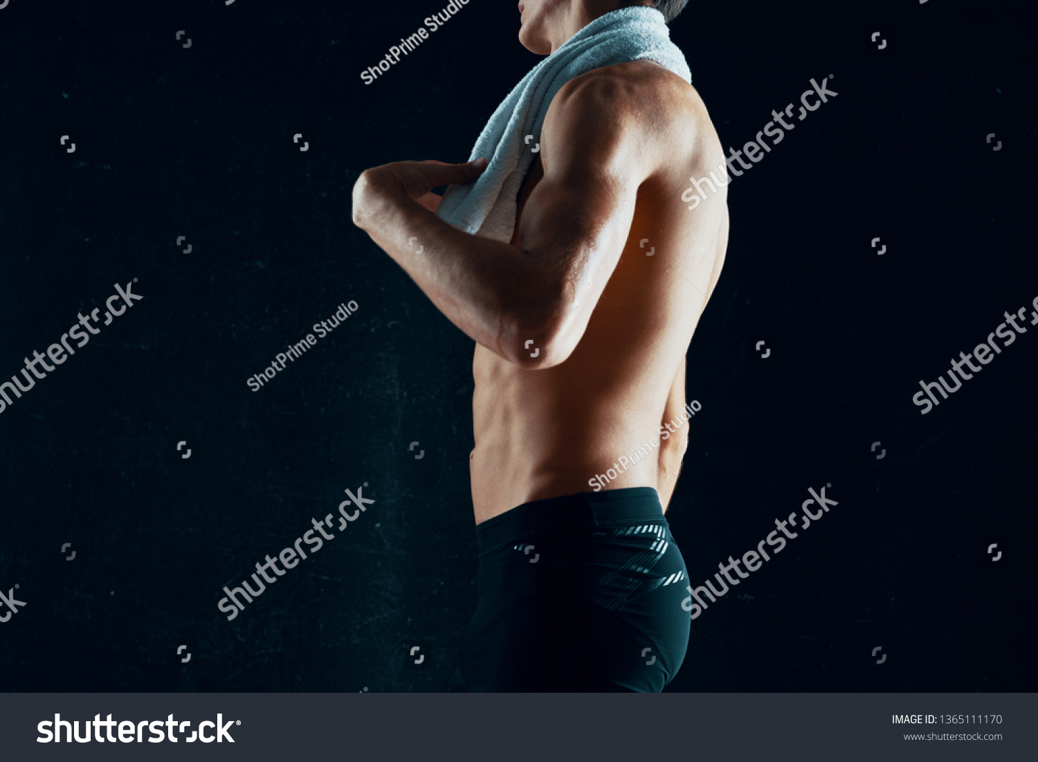 Wellbuilt Man Sober Smokes Naked Torso Stock Photo Shutterstock