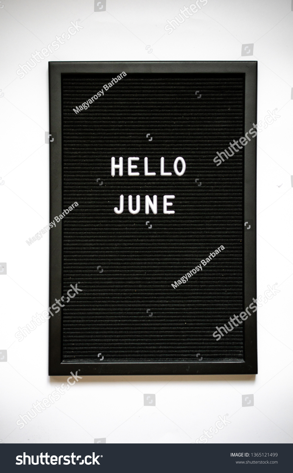 Letterboard Black White Plastic Letters Letter Stock Photo 1365121499