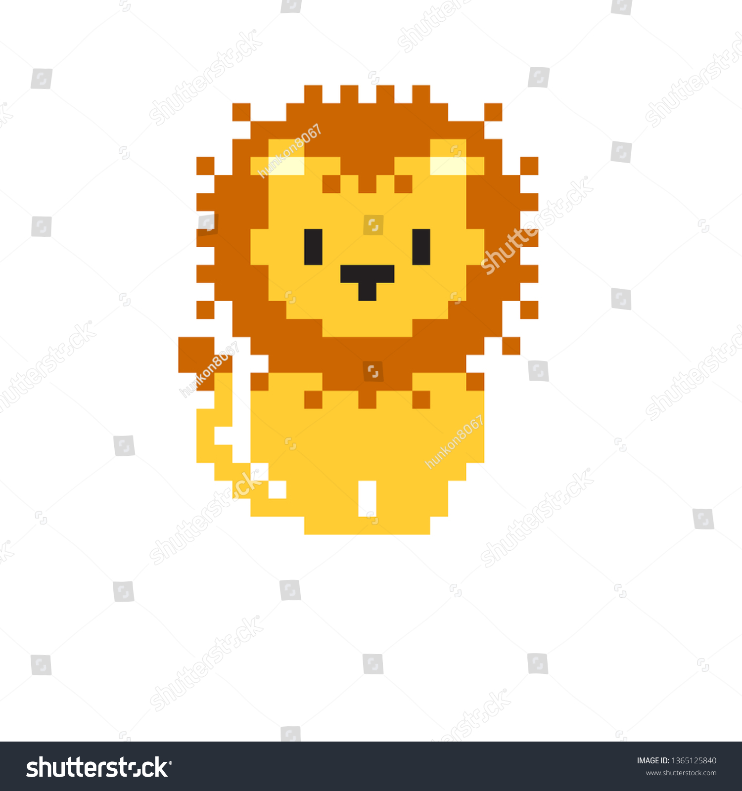 Лев в пикселях