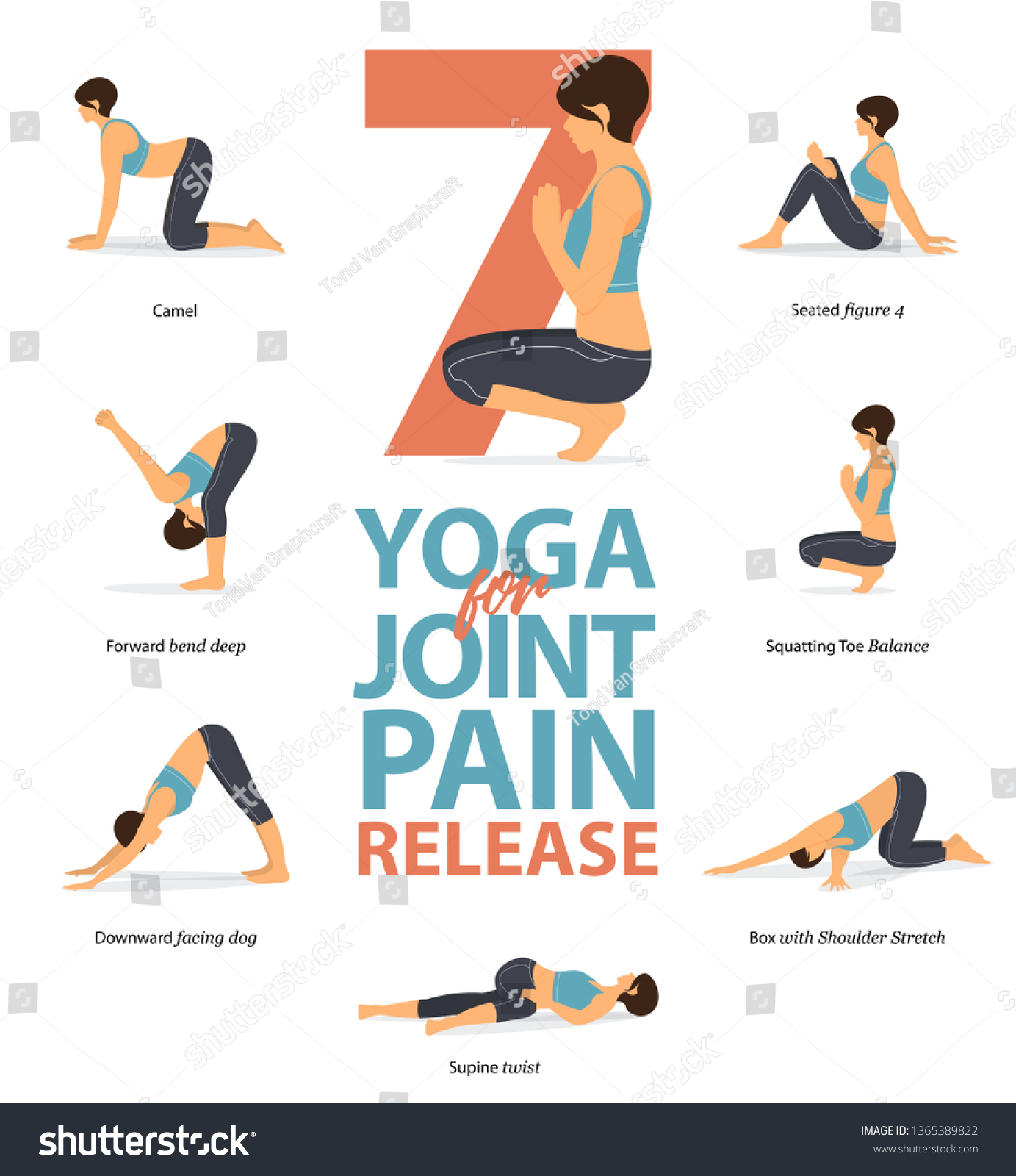 Set Yoga Postures Female Figures Infographic Stock Vector (Royalty Free ...