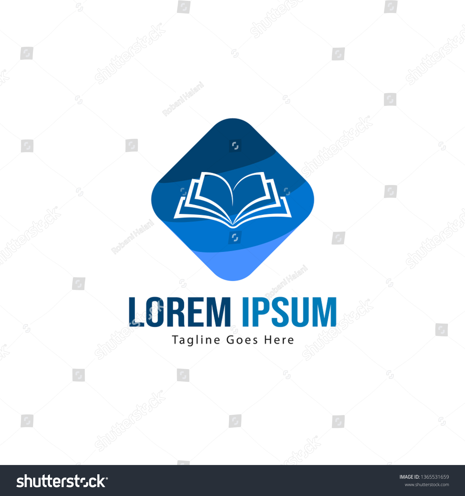 Book Logo Template Design Minimalist Book Stock Vector (Royalty Free ...