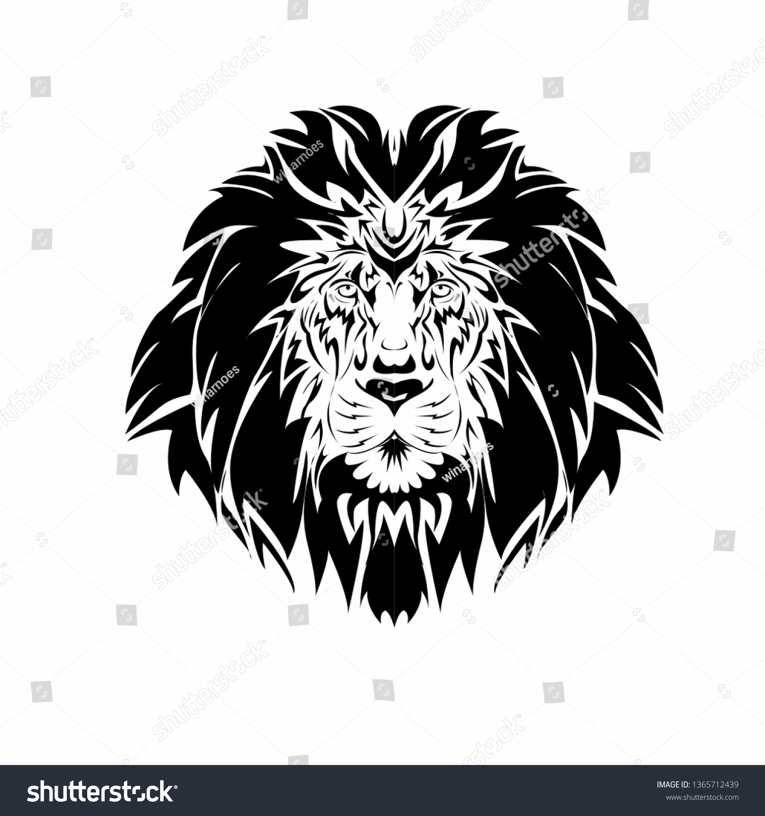 Lion Head Vector Stock Vector (Royalty Free) 1365712439 | Shutterstock