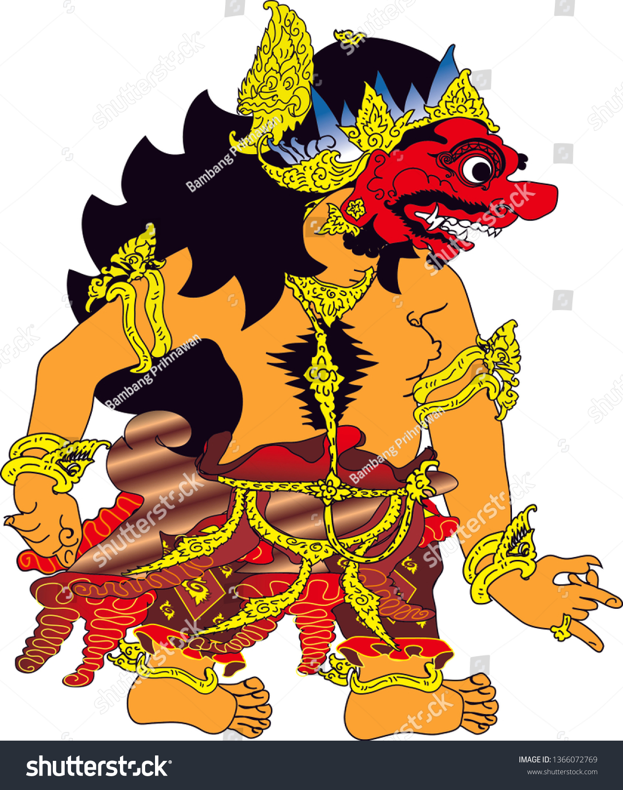 Wayang Suratimantra Character Indonesian Traditional Shadow Stock ...