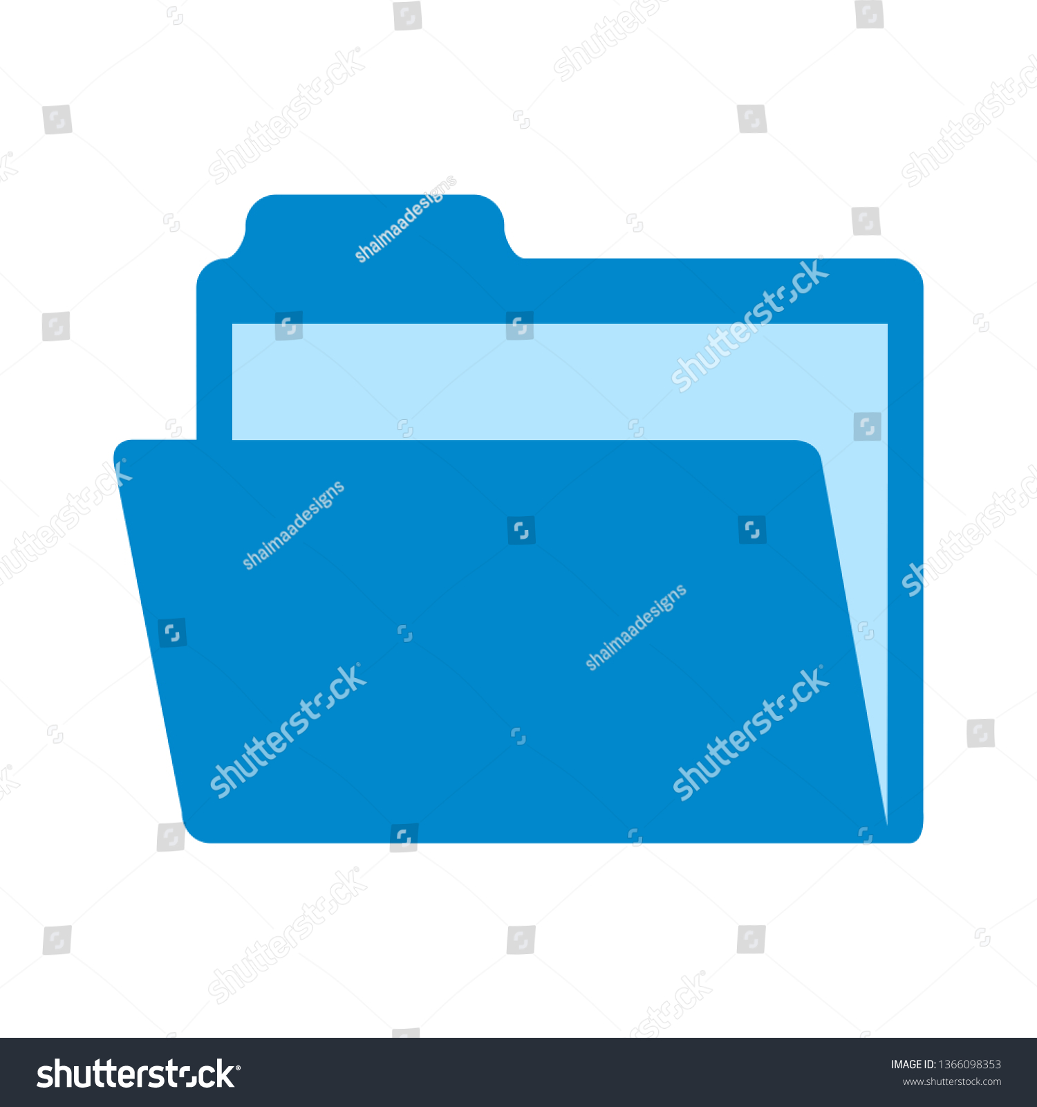 Open Folder Icon Folder Documents On Stock Vector (Royalty Free ...