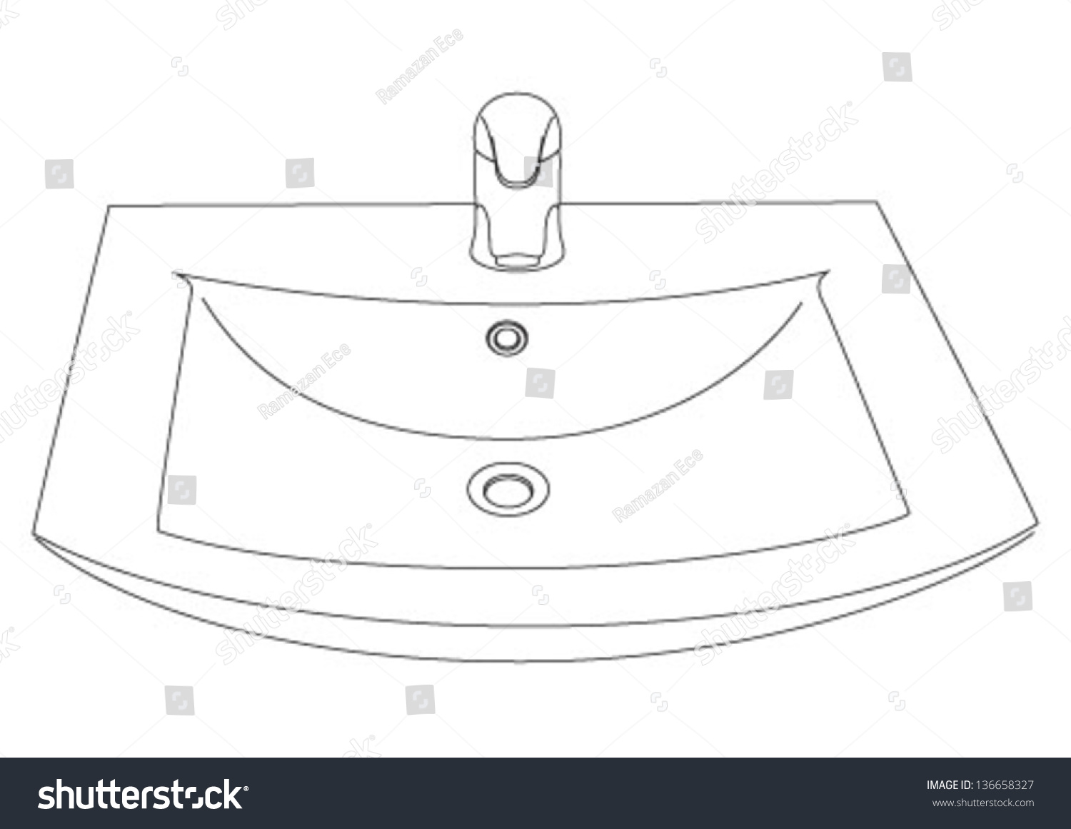 Faucet Technical Drawing Aspects Stock Vector (Royalty Free) 136658327 ...