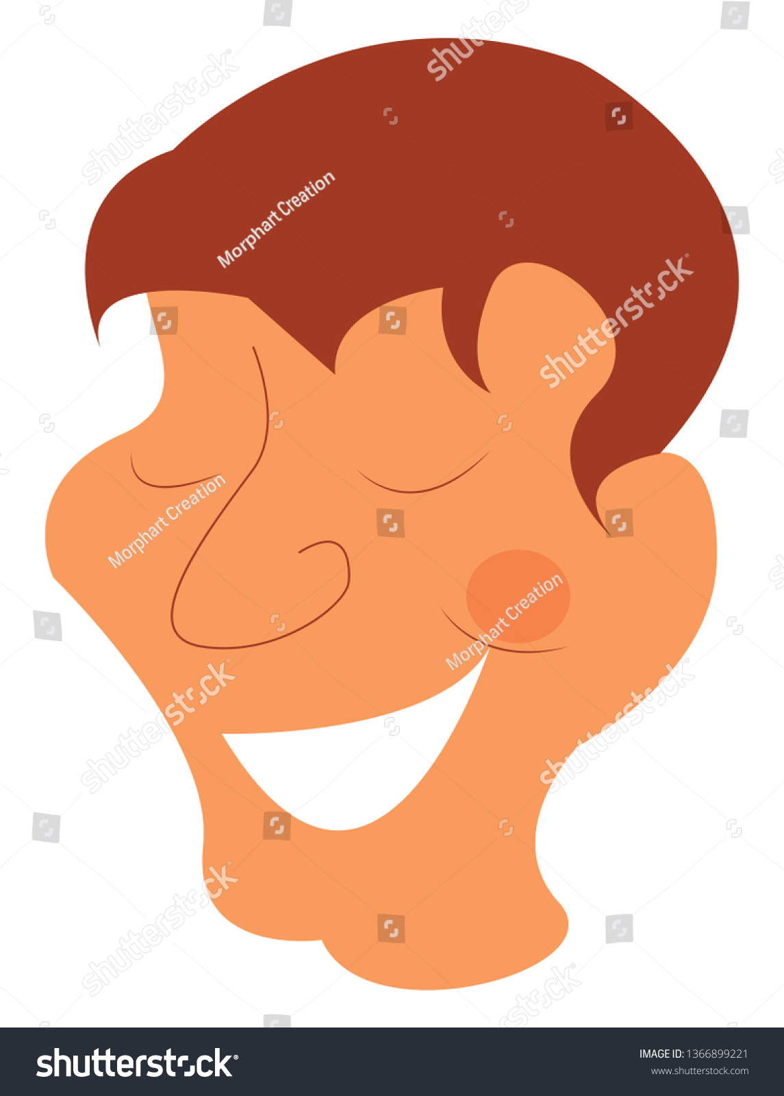 Blonde Boy Smiling Vector Color Illustration Stock Vector (Royalty Free ...